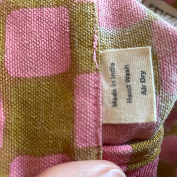 SZ Blockprints Disco Pants in rose and camel checker - Picture 6 of 8